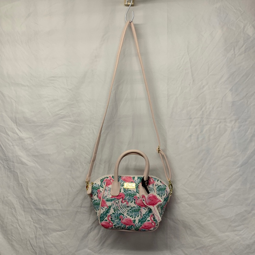 NWOT. Betsy Johnson Flamingo bag.